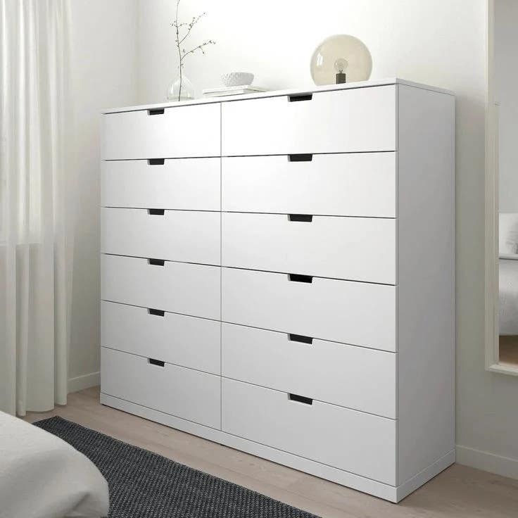 Modern White Drawer Unit | 120x40x120 | Bedroom Furniture