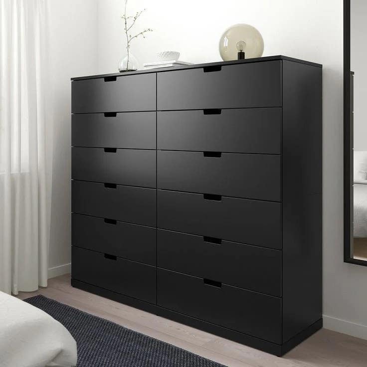 Modern Black Drawer Unit | 120x40x120 | 3-Year Warranty