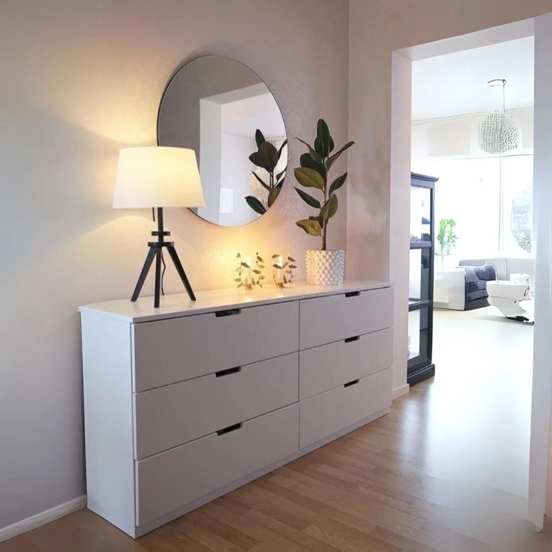 Modern White Drawer Unit | 120x40x80 | Bedroom Storage Solution