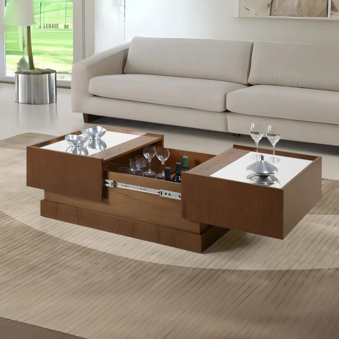 Modern Brown Table Unit | 100 x 50 x 40 | Living Room Furniture