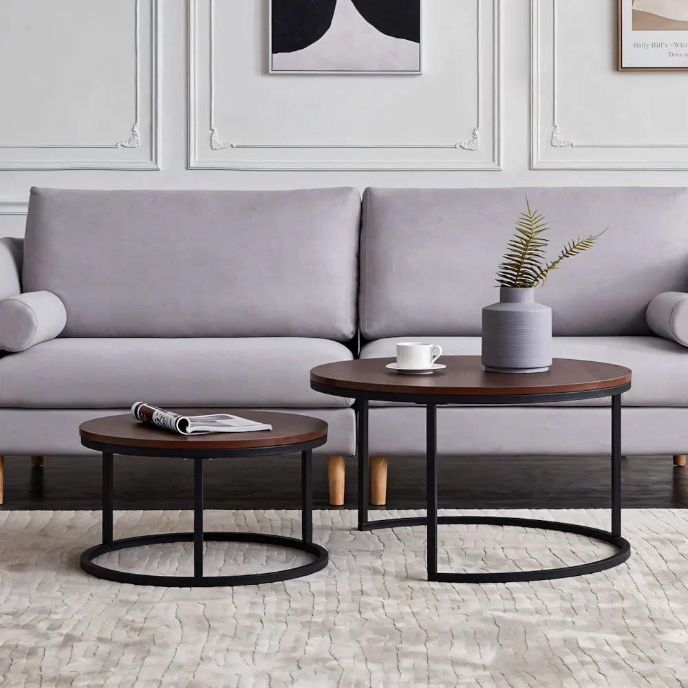 Modern Black & Brown Table Unit | 100x50x40 | Living Room Décor