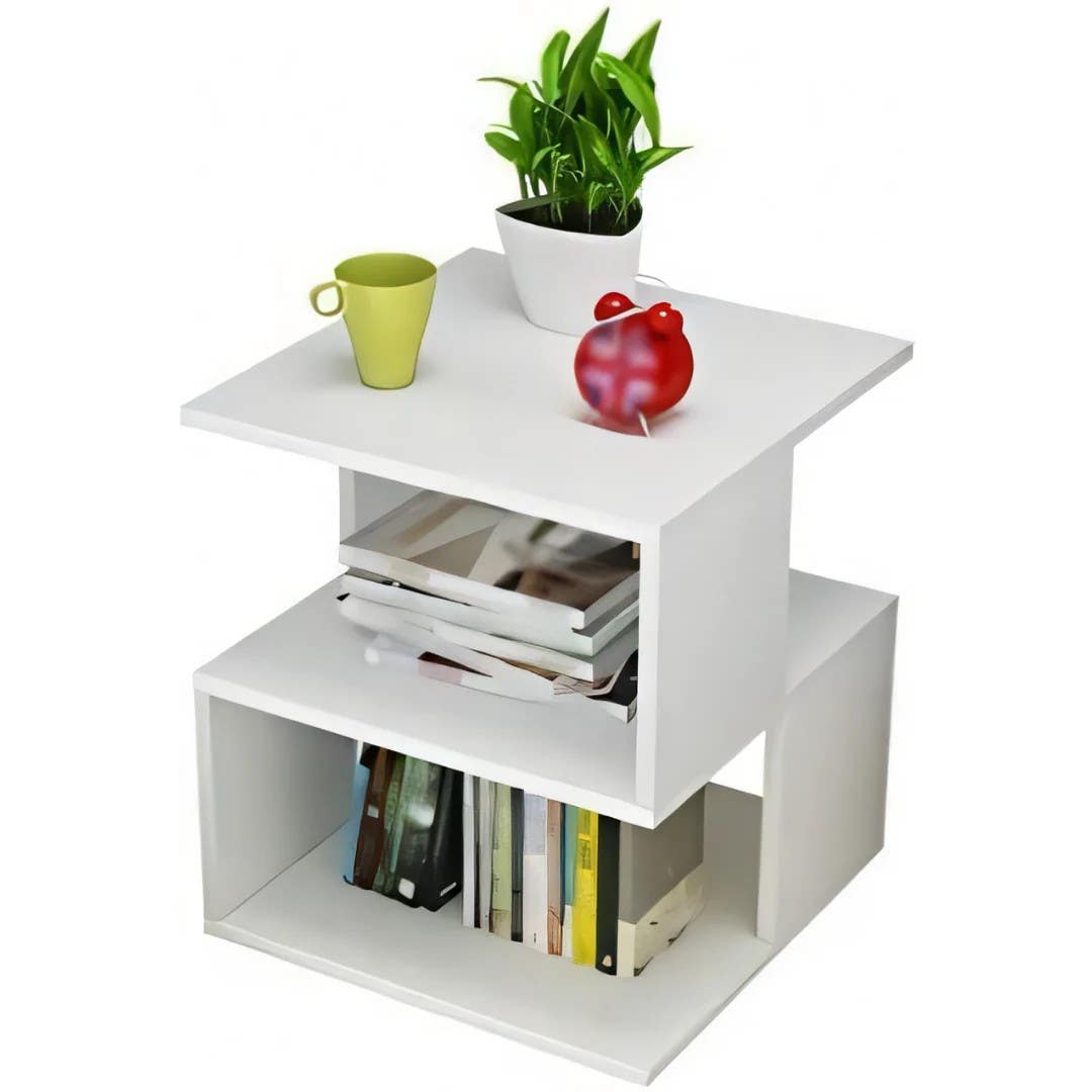 Modern White Table Unit | Rectangular 40x40x60 | Warranty 3 Years
