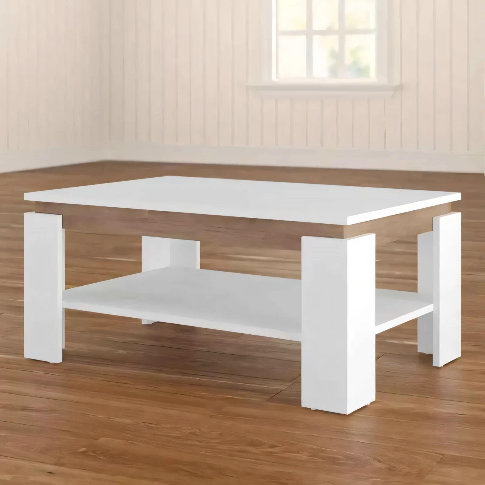 Modern White Table Unit | 100x50x40 | Living Room Furniture