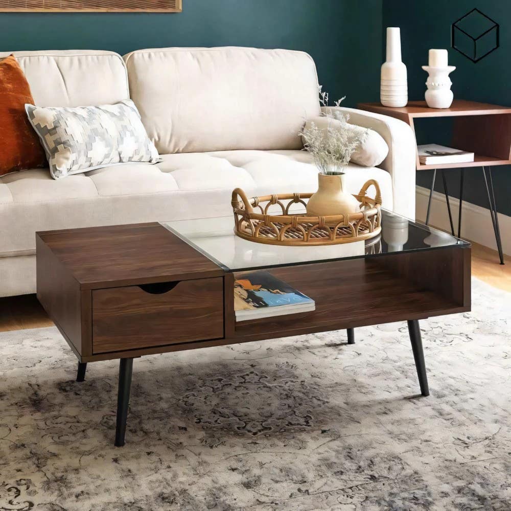 Modern Brown Table Unit | Rectangular | 100x50x40 cm | Warranty 3 Years