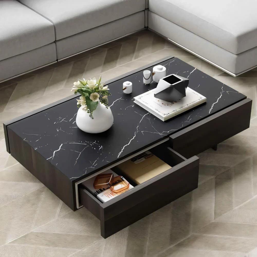 Modern Black Table Unit | 120x60x40 | Living Room Furniture