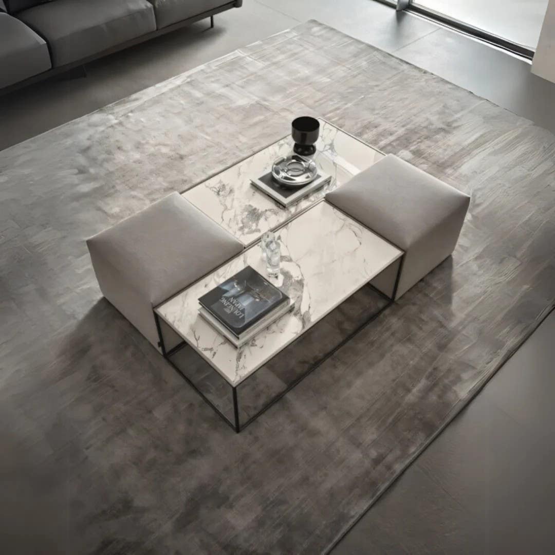 Modern White Living Room Table Unit | 120x70x45 | Warranty 3 Years