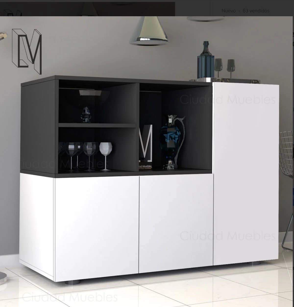 Buffet | Black & White | 150 x 40 x 90 | SB23