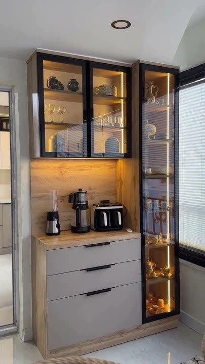 Coffee Corner | Black & Beige | 100 x 40 x 220 | CC4