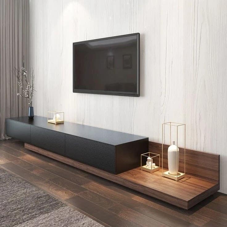 Tv Unit | Black & Wooden | 240 x 40 x 40 | Tv21