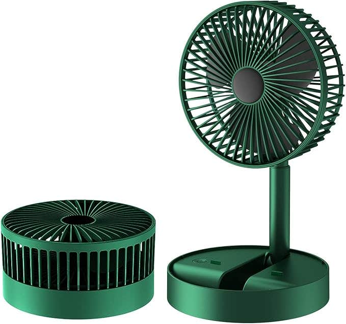 Rechargeable Foldable Portable Fan with USB, 3 Speeds - 16.5 cm
