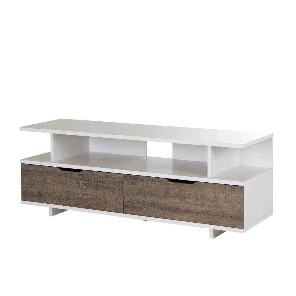 Tv Unit | White & Wooden | 140 x 40 x 40 | TV42