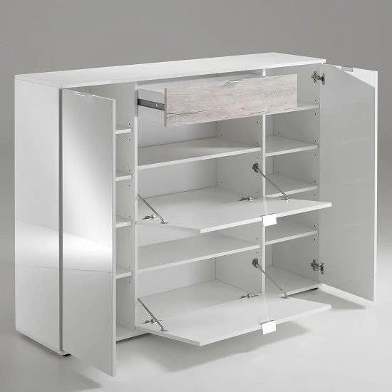 Modern White Shoe Closet Organizer | 120x40x100 cm | 3-Year Warranty
