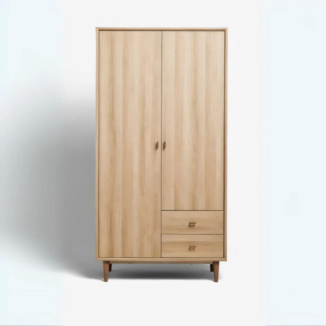 Modern Wooden Wardrobe | Spacious 100 x 50 x 220 | 3-Year Warranty