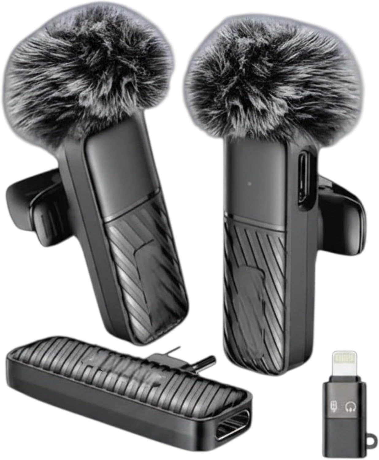 Wireless Dual Microphone System with 25m Range and 360° Pickup