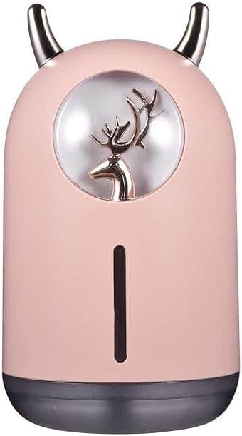 Generic Ultrasonic Mini Humidifier & Diffuser 600ml with Night Light - Multicolor