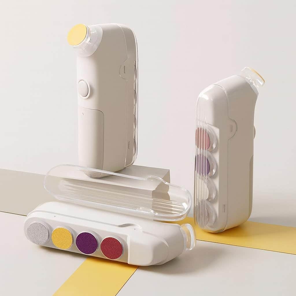 Professional Electric Nail File Manicure Set with 6 Interchangeable Heads