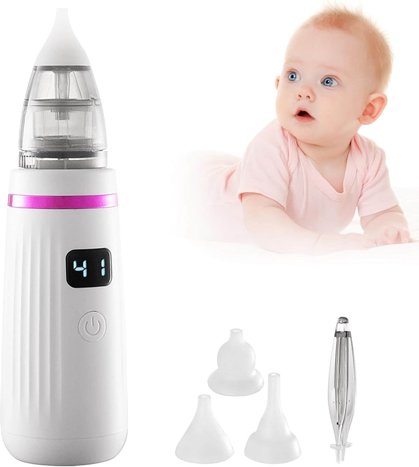 PORFOYO Electric Nasal Aspirator for Baby - Rechargeable Nose Cleaner