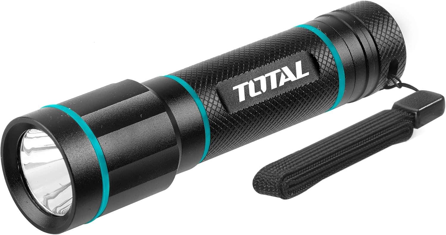 TOTAL TFL013AAA58 250 Lumen Flashlight, Black
