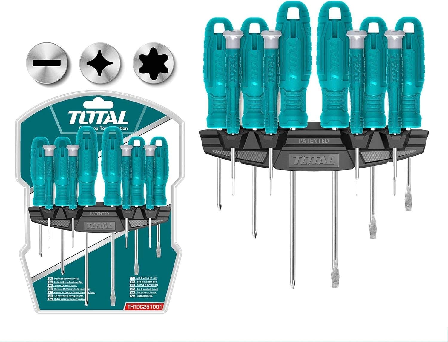 Total THTDC251001 10 Piece Screwdriver Set