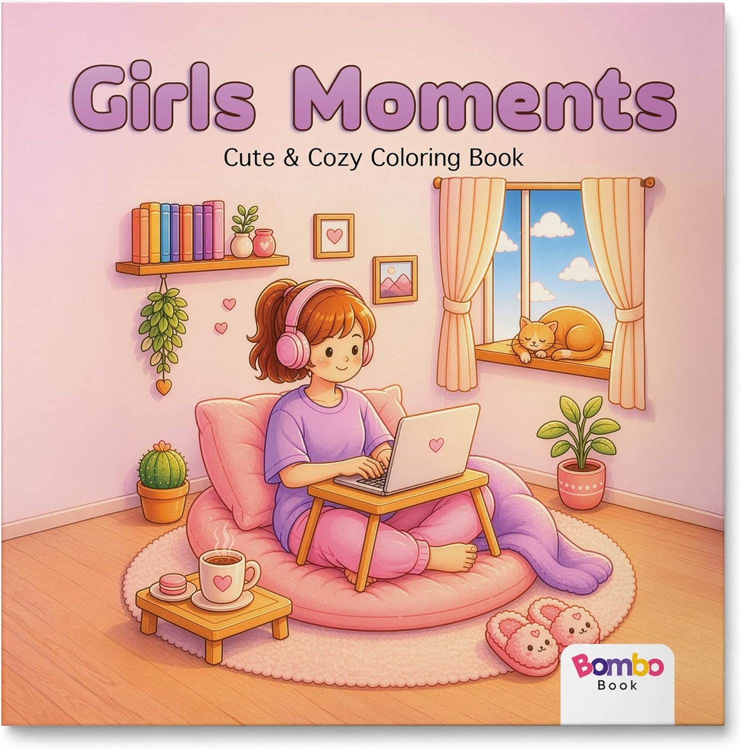 - Cozy & Comfy Girls Moments coloring book Adult Coloring Book - 40 Pages - Comfortable and Beautiful Design for Girls, Gift Plastic Separator to Protect Against Ink Leak