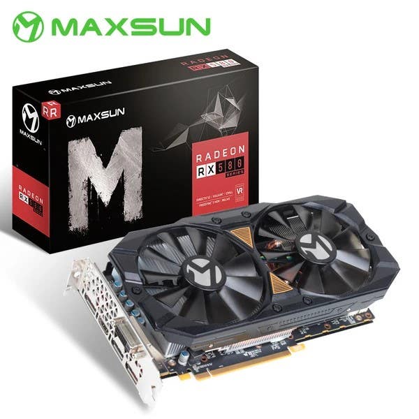 MAXSUN RX580 2048SP 8GB GDDR5 Graphic Card PCIe 3.0 x16 - HDMI, DVI, DP Outputs