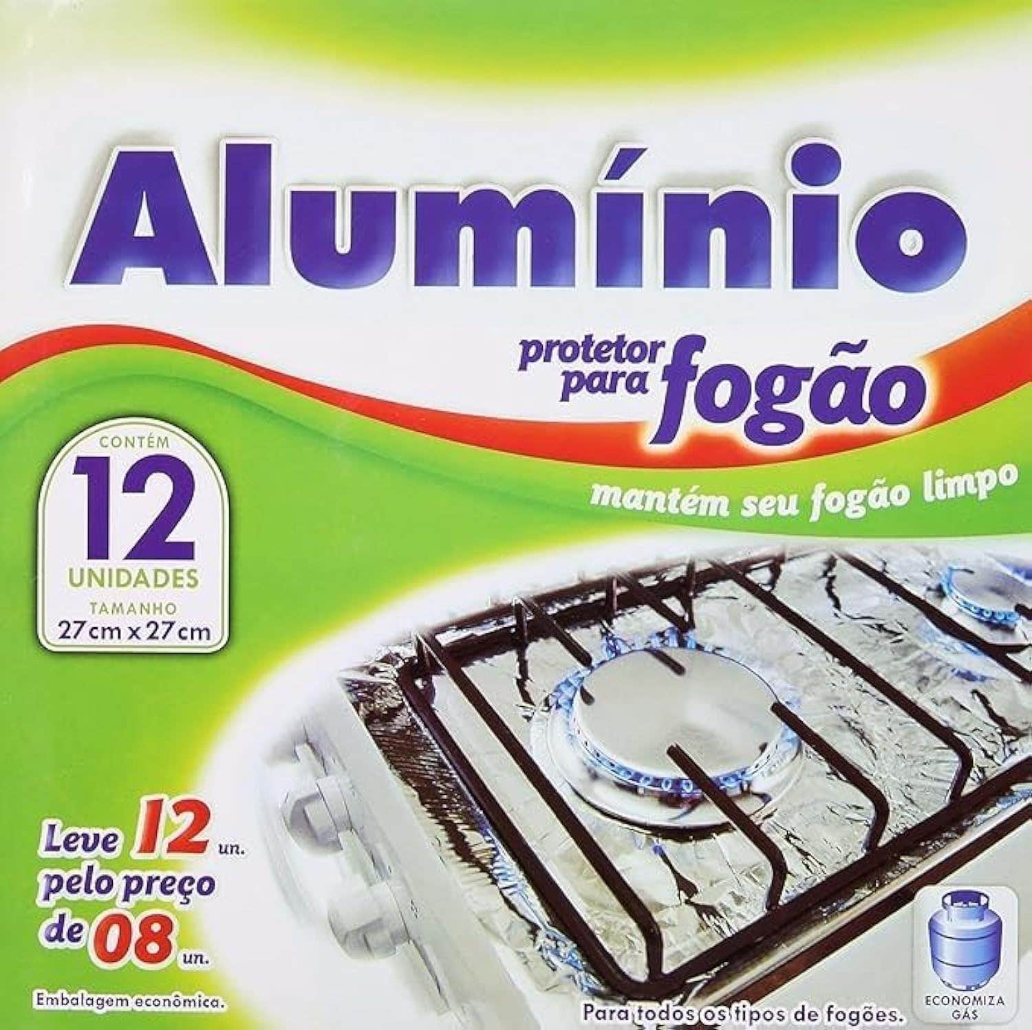 Aluminum Foil Set, 12 Pieces - Silver