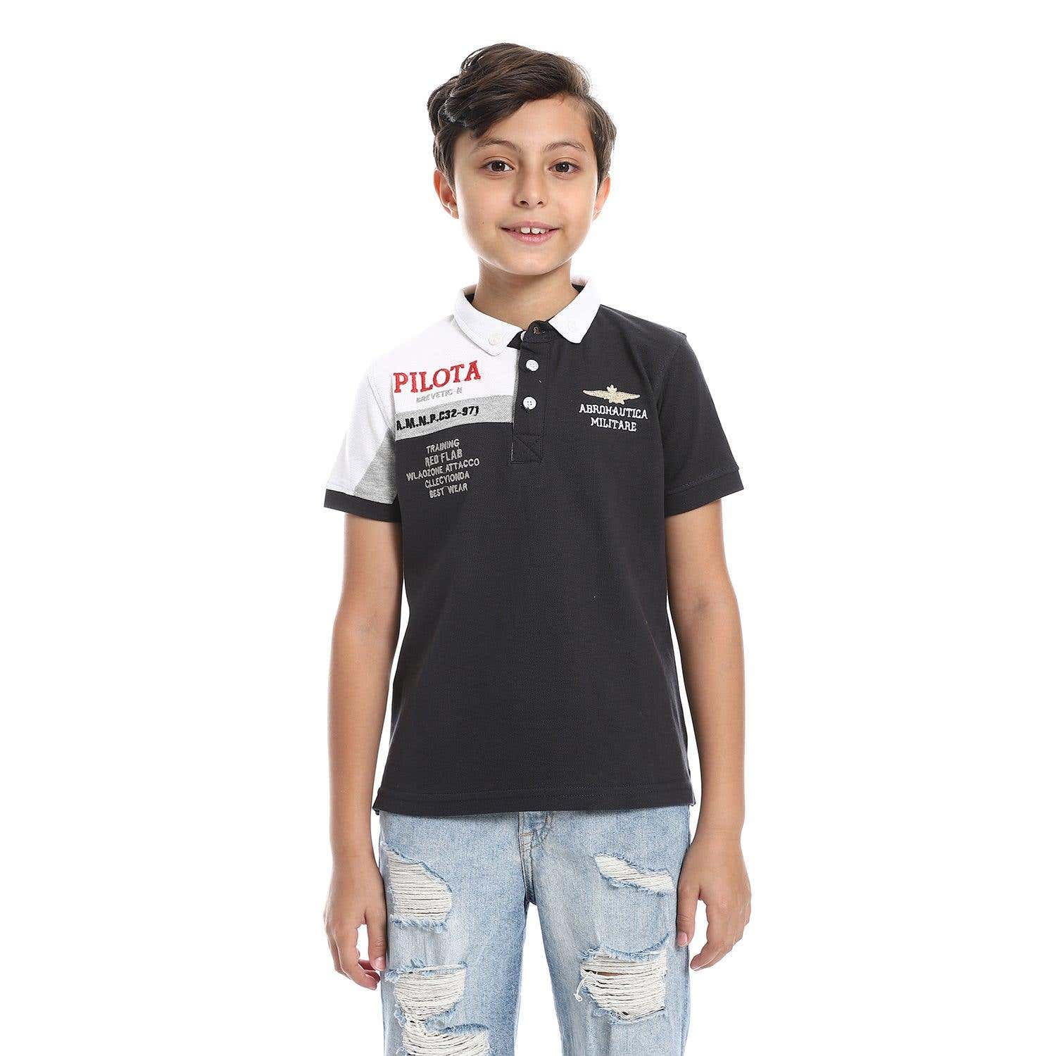 CAESAR Boy's Collared Neck Polo T-Shirt - Multicolor Cotton - Size 6