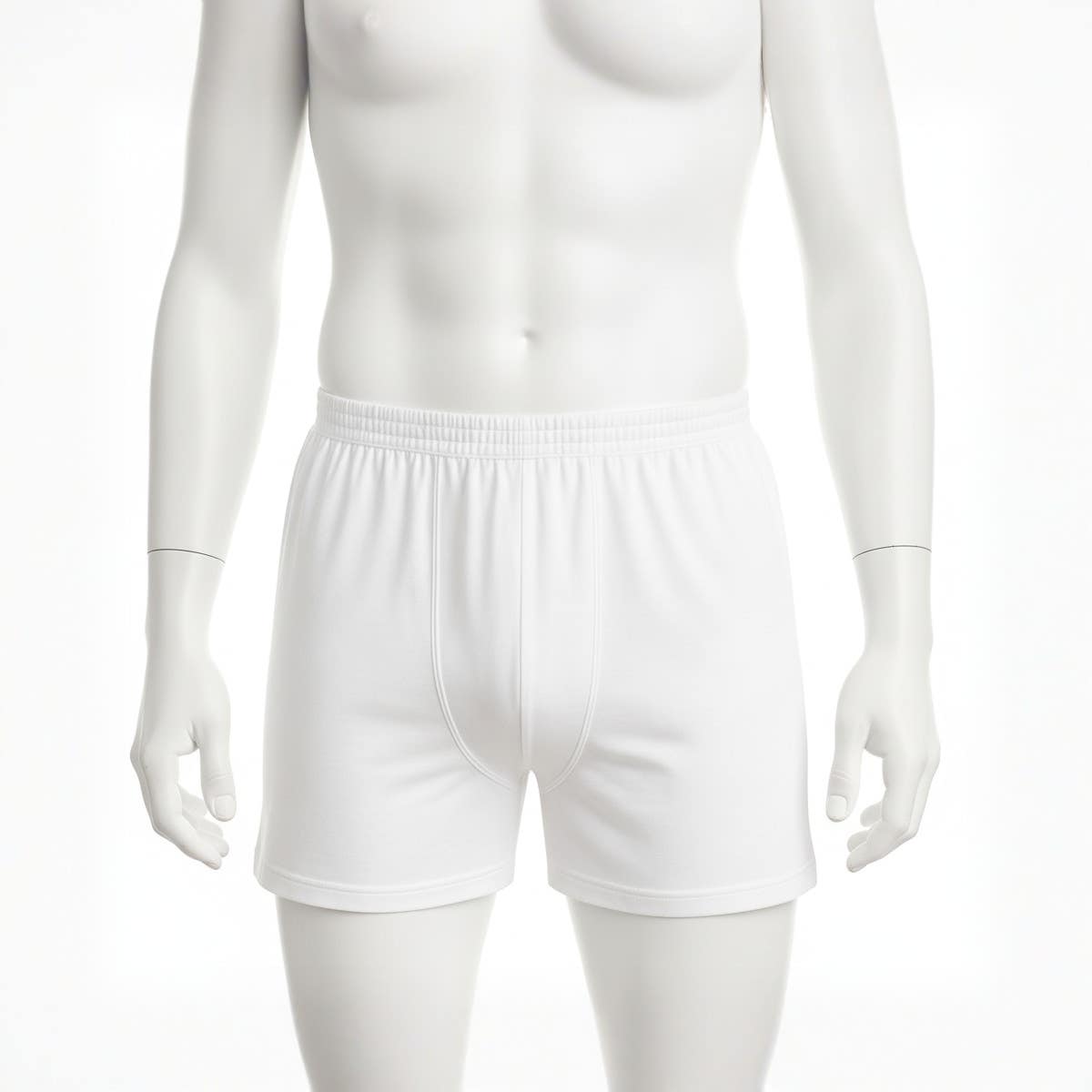 CAESAR Men's White Cotton Boxer Shorts - Egyptian Cotton - Breathable & Comfortable