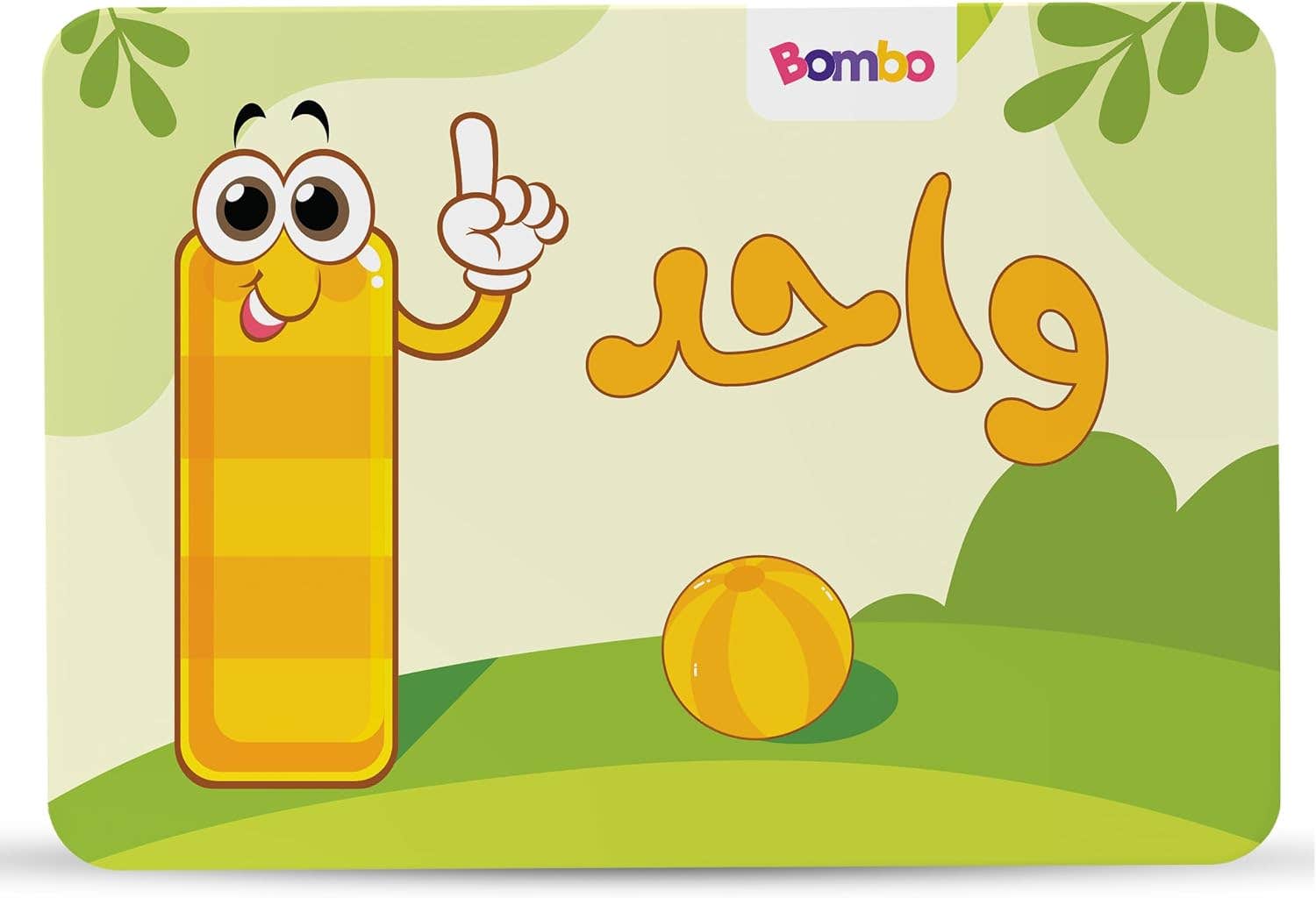 Bombo Number 1-10 Write-Erasable Flash Cards, 16x21cm, 10 Count, for Kids 3 Years and Up