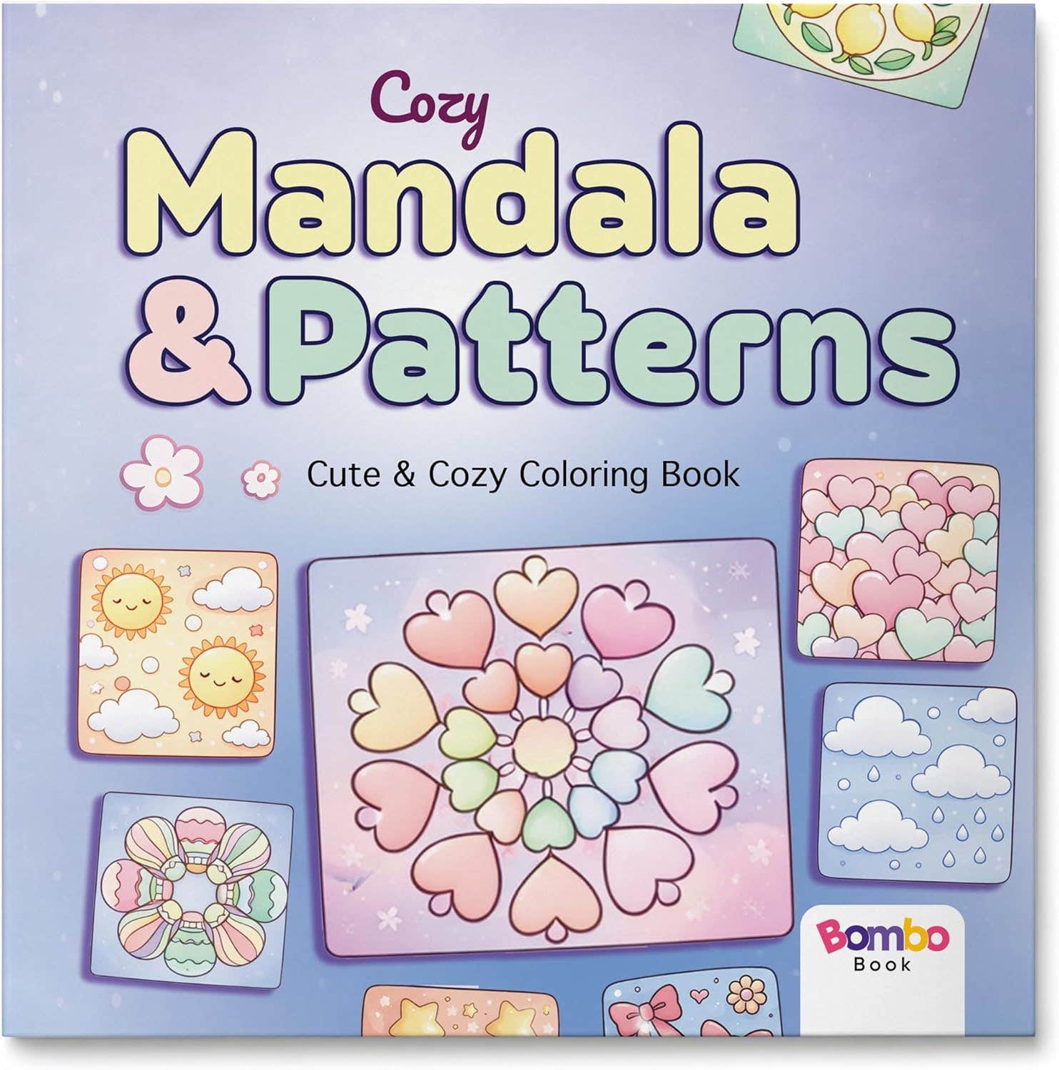 Pattern & Mandala Cozy Adult Coloring Book - 40 Pages - with Ink Leak Proof Divider - Cute Mandala & Patterns for Relaxing and Stress Relief - Cozy Mandala & Patterns Coloring Book