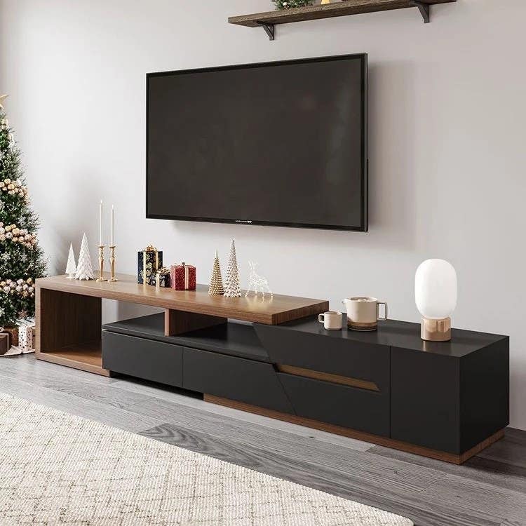 TV Table | Wooden & Black | 240 x 40 x 40 | TV89