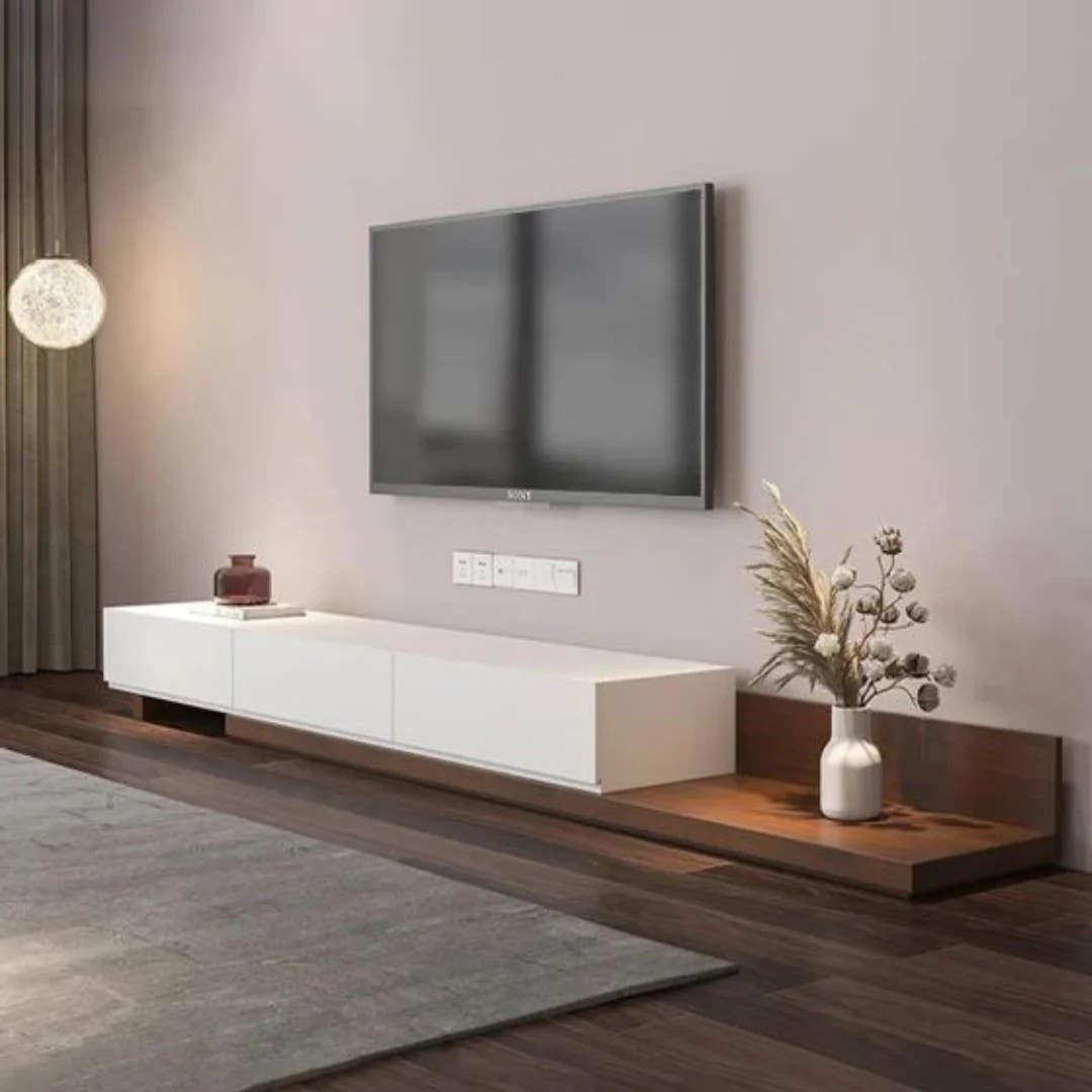 TV Table | White & Wooden | 240 x 40 x 40 | TV68