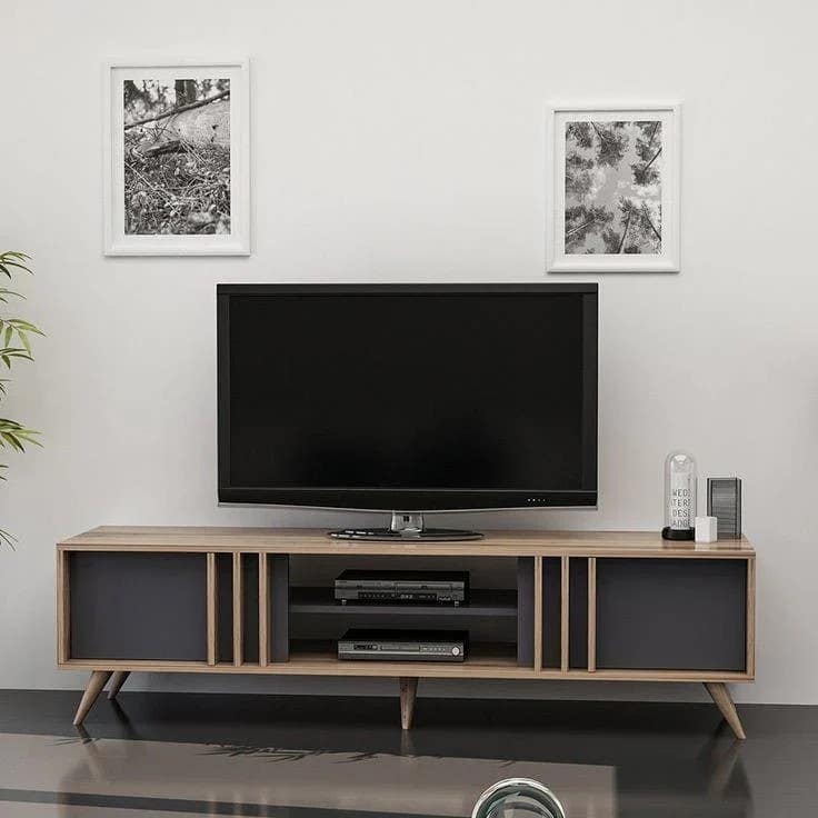 TV Table | Black & Wooden | 180 x 40 x 40 | TV107