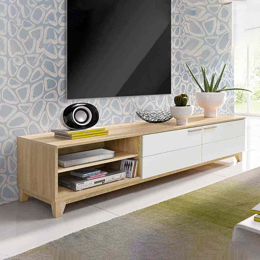 TV Table | White & Wooden | 180 x 40 x 40 | TV65