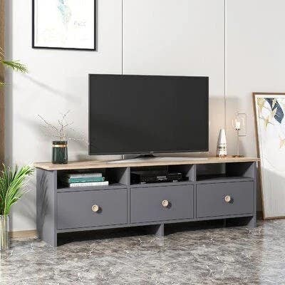 TV Table | Wooden & Grey | 140 x 40 x 30 | TV83