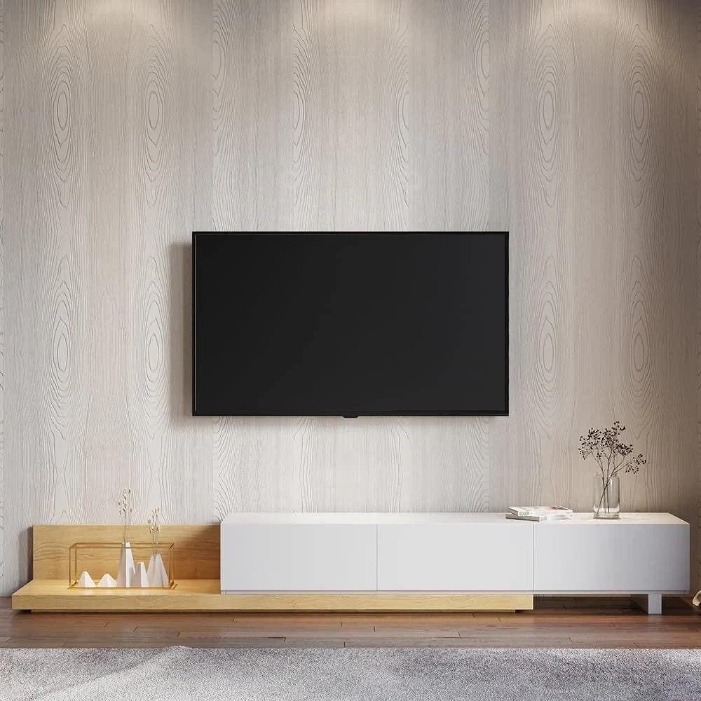 TV Table | White & Wooden | 240 x 40 x 40 | TV103