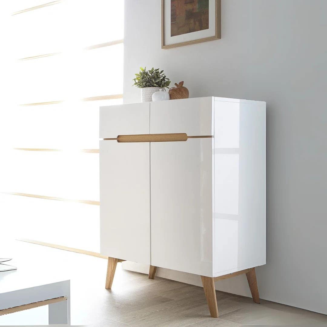 Shoe Closet | White & Wooden | 80 x 40 x 110 | SU10