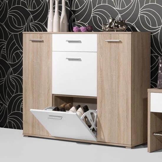 Shoe Closet | White & Wooden | 120 x 40 x 100 | SU17