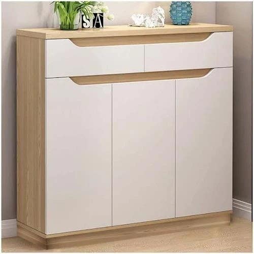Shoe Closet | White & Wooden | 120 x 40 x 100 | SU26