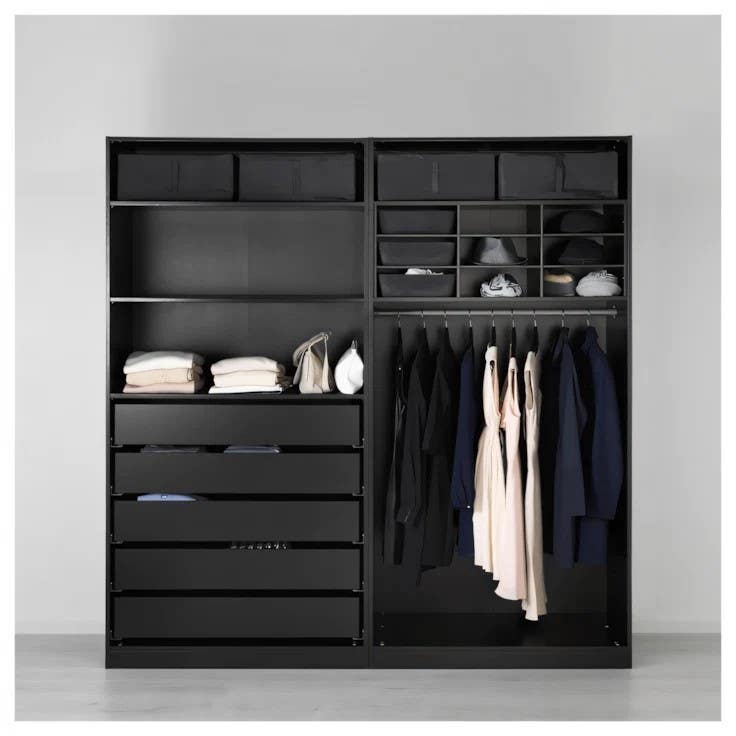 Wardrobe | Black | 160 x 50 x 200 | WD21