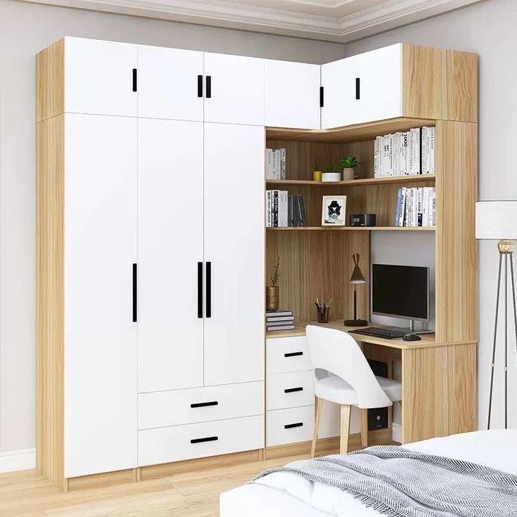 Wardrobe | Beige & White | 220 x 50 x 220 | WD62