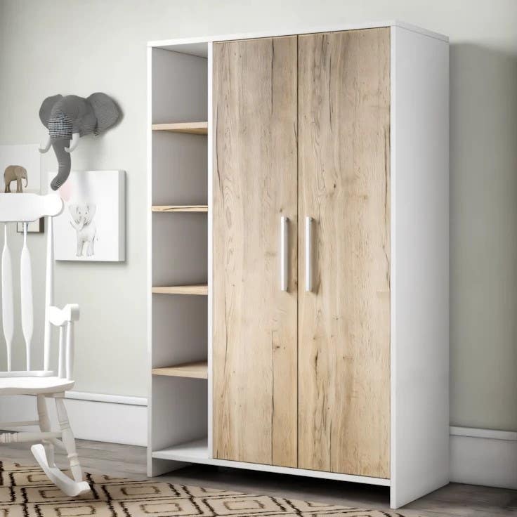Wardrobe | Wooden & White | 120 x 50 x 220 | WD40