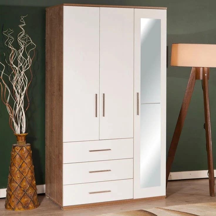 Wardrobe | Beige & White | 120 x 50 x 220 | WD54