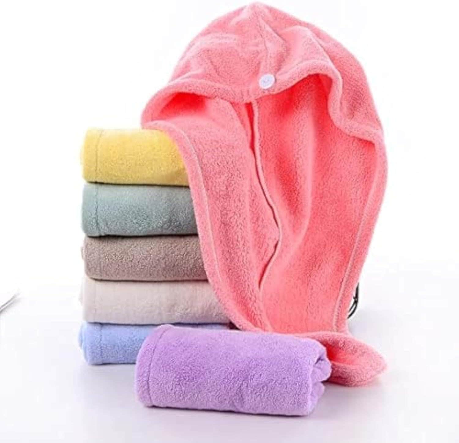 Spaceshoop Microfiber Hair Towel Wrap for Women and Men - Quick Dry, Compact, Super Absorbent