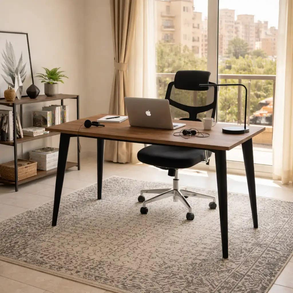 FURNiLE KOVO Desk - 120x60x75 cm - Melamine Coated MDF - Home Office Furniture