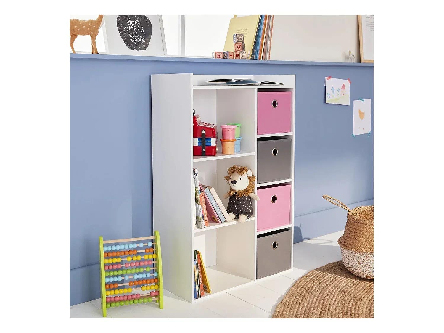 CORNELIA Bookcase – MDF, 60x30x95cm