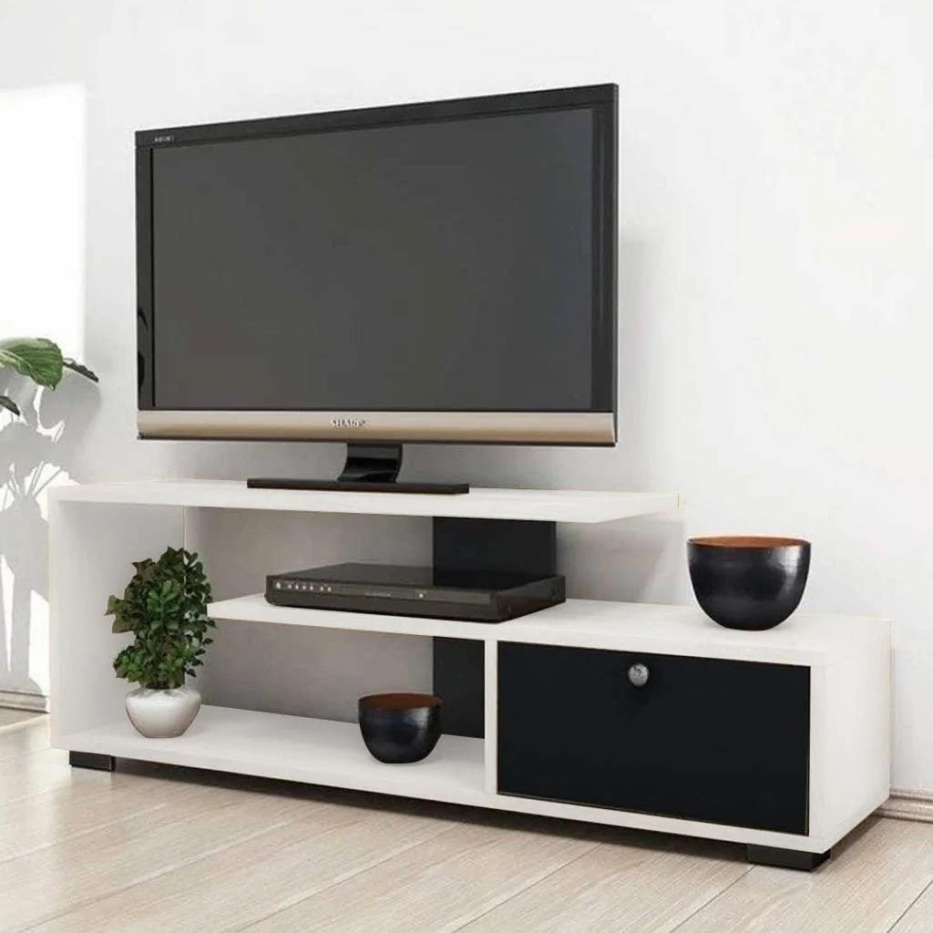 Modern TV Table - MDF, 120x30x40cm - FURNiLE Home Furniture