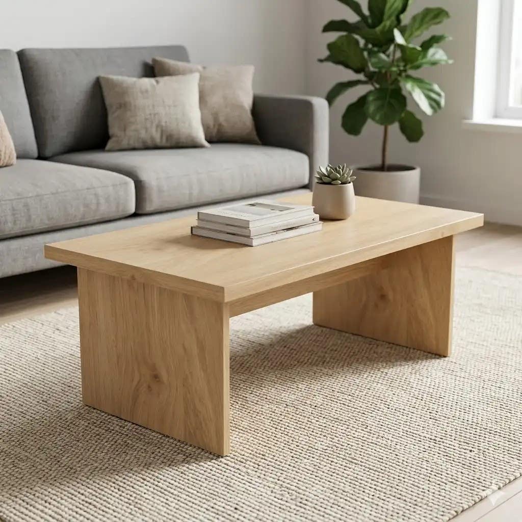 FURNiLE CATHERINE Coffee Table - Modern MDF Furniture (105x55x38cm)