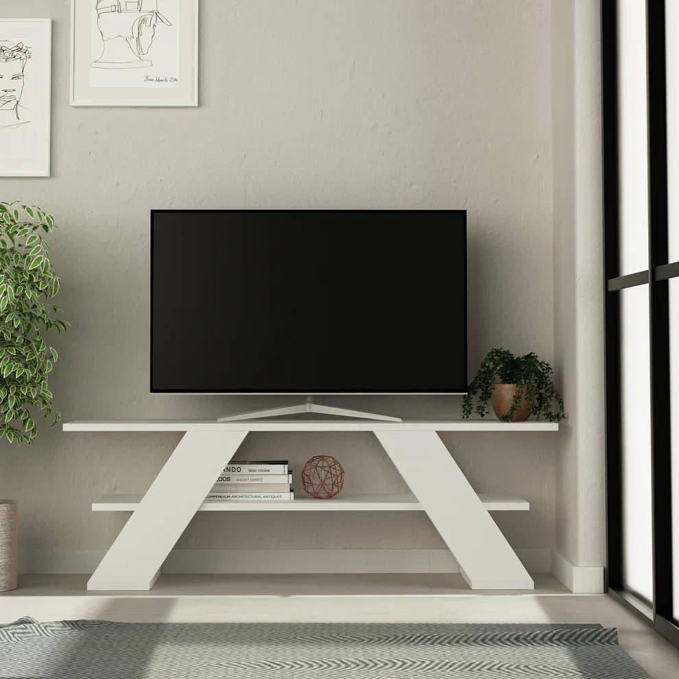 FURNiLE T19 TV Unit MDF 120cm Width Home Furniture