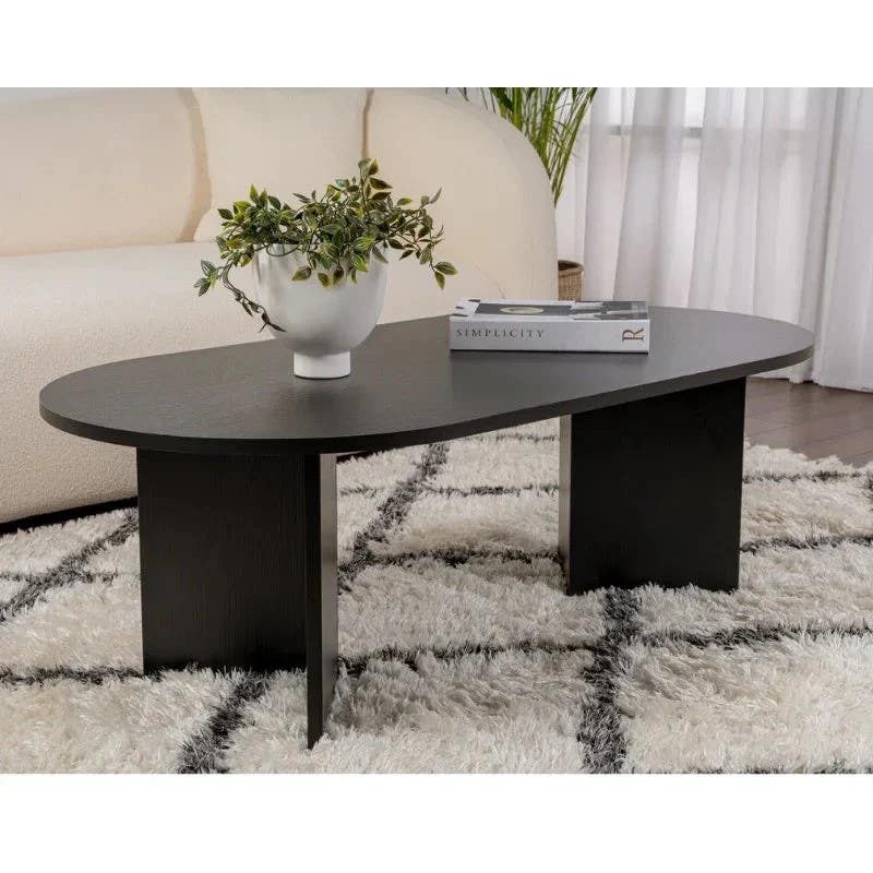 IRENE Coffee Table – MDF, (119x60x40cm), Black